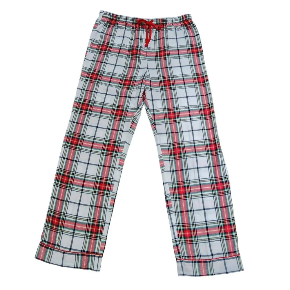 Size XXL Mens Winter Plaid‎ Cotton Flannel Pajama Set Long Sleeve